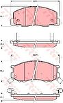 TRW GDB3157 Колодки тормозные перед. TOYOTA Previa 2,4L 90-00 (0446528340)