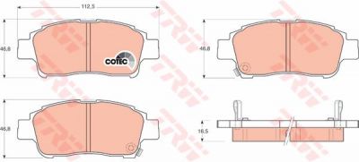 TRW GDB3218 Колодки передние TOYOTA YARIS (446552041)