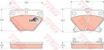 TRW GDB3243 Колодки тормозные задние TOYOTA CELICA 99- COROLLA 00- PRIUS 1.5 00- YARIS 99- (04466YZZD5)