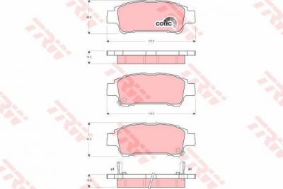 TRW GDB3249 Колодки задние TOYOTA (446628040)