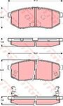 TRW GDB3260 колодки торм.зад.Hyundai Galloper 98- 2.5,3.0/Grander 92-98 2.0,2.5/Santamo 96-02//Mitsubishi Pajero (58302M2A01)