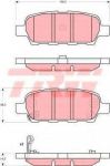 TRW GDB3294 Колодки задние NISSAN/RENAULT/INFINITI (044608H385)