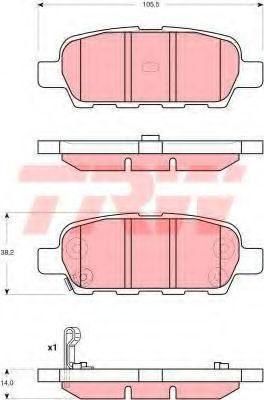 TRW GDB3294 Колодки задние NISSAN/RENAULT/INFINITI (044608H385)
