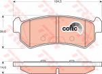 TRW GDB3348 Колодки задние CHEVROLET LACETTI ->07 (96405131)