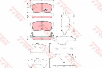 TRW GDB3359 К-т торм.колод.диск.пер. Suzuki Carry/Ignis/II 1.3/D/1.5 3/99-]: (55810M68K00)