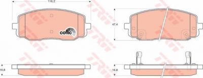 TRW GDB3369 Колодки передние KIA PICANTO (5810107A10)