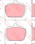 TRW GDB340 Колодки тормозные FORD TRANSIT 1,6-2,5L 77-92 (5010540)