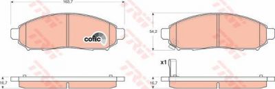 TRW GDB3404 Колодки передние NISSAN/INFINITI для Tokico (41060ZP025)