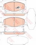 TRW GDB3477 Колодки передние HONDA ACCORD 2.4L 09- (45022TL0G51)