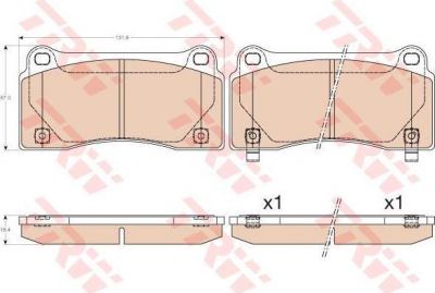 TRW GDB3573 комплект тормозных колодок, дисковый тормоз на NISSAN GT-R (R35)