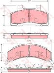 TRW GDB4005 Комплект тормозных колодок, диско BUICK CENTURY/ELECTRA/LE SABRE 3,8 -96г. (12321422)