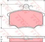TRW GDB403 комплект тормозных колодок, дисковый тормоз на AUDI 80 (81, 85, B2)