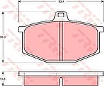 TRW GDB405 колодки дисковые п.Renault R4 0.8-1.4 86-91/R5 1.0-1.4 72-85/R6 0.8/1.1 74-87