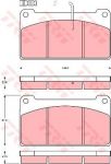 TRW GDB5074 комплект тормозных колодок, дисковый тормоз на MERCEDES-BENZ UNIMOG