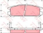 TRW GDB990 Колодки тормозные задн. SUBARU INPREZA 92-00 LEGACY 89-03 (26296PA040)