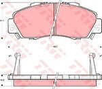 TRW GDB995 Колодки тормозные дисковые передние HONDA ACCORD Mk IV/V/VI (CE, CF) 1996/02 - 1998/10 с АБС/CRV I(RD) 10/95-02/02 (572393)