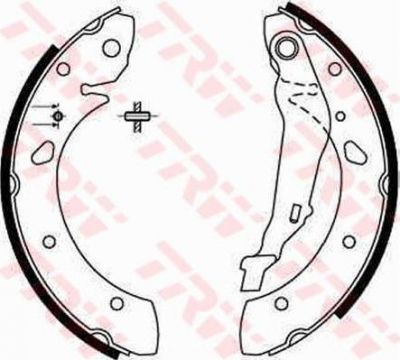 TRW GS8632 Колодки тормозные задние барабанные TOYOTA AVENSIS (_T22_) 1,6i-2,0i/2,0TD/2,0D-4D 09/97-12/02 228X35mm 0449505020 (362399)