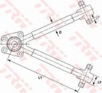 TRW JVL0014 рычаг независимой подвески колеса, подвеска колеса на MERCEDES-BENZ O 404
