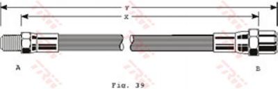TRW PHB112 тормозной шланг на AUDI 100 (44, 44Q, C3)