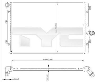 TYC 702-0024 радиатор, охлаждение двигателя на SKODA OCTAVIA Combi (1Z5)