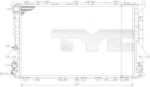TYC 702-0027 радиатор, охлаждение двигателя на AUDI 100 (4A, C4)