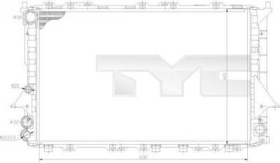 TYC 702-0027 радиатор, охлаждение двигателя на AUDI 100 (4A, C4)