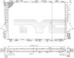 TYC 702-0028 радиатор, охлаждение двигателя на AUDI 100 (4A, C4)