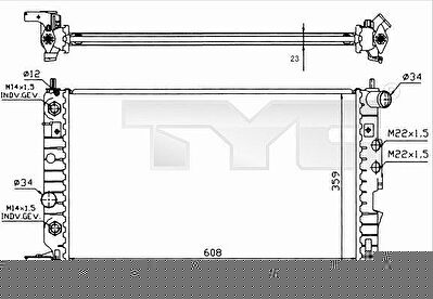 TYC 725-0004-R радиатор, охлаждение двигателя на OPEL VECTRA B универсал (31_)