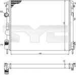 TYC 728-0053 радиатор, охлаждение двигателя на RENAULT KANGOO (KC0/1_)