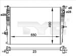 TYC 728-0061-R радиатор, охлаждение двигателя на RENAULT MEGANE III Наклонная задняя часть (BZ0_)