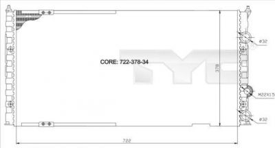 TYC 737-0011 радиатор, охлаждение двигателя на VW PASSAT (3A2, 35I)