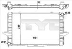 TYC 738-0001 радиатор, охлаждение двигателя на VOLVO V70 I (LV)