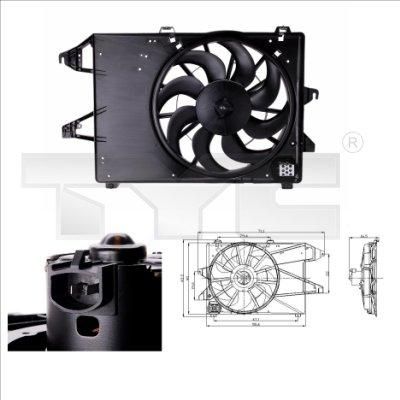 TYC 810-0006 вентилятор, охлаждение двигателя на FORD MONDEO I (GBP)