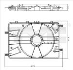 TYC 825-0016-1 кронштейн, вентилятор радиатора на OPEL ASTRA J Sports Tourer