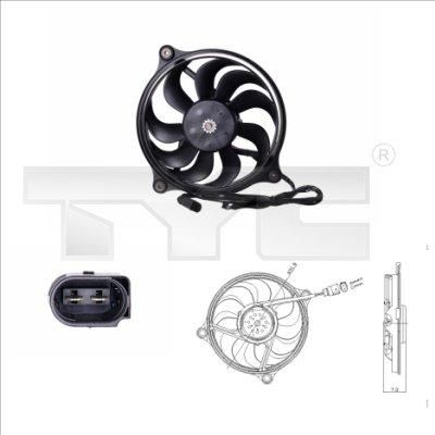 TYC 837-0017 вентилятор, охлаждение двигателя на VW PASSAT Variant (3B6)
