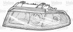 Valeo 087492 основная фара на AUDI A4 (8D2, B5)