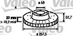 Valeo 186149 тормозной диск на FIAT CROMA (154)