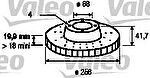 Valeo 186273 тормозной диск на AUDI 80 (81, 85, B2)