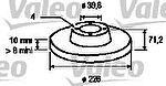 Valeo 186288 тормозной диск на VW PASSAT Variant (3A5, 35I)