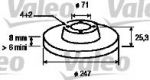 Valeo 186416 тормозной диск на PEUGEOT 206 SW (2E/K)