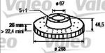 VALEO Диск тормозной передний MB W202 W203 W210 R170 (2104212412, 186467)