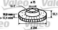 Valeo 186861 тормозной диск на 3 (E46)