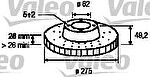 Valeo 197166 тормозной диск на TOYOTA PREVIA (MCR3_, ACR3_, CLR3_)