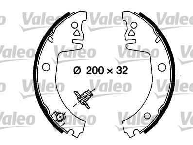 Valeo 553758 комплект тормозных колодок на SKODA FAVORIT Forman (785)