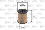 Valeo 586539 масляный фильтр на OPEL VECTRA B (36_)