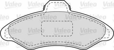 VALEO Колодки тормозные дисковые передние FORD ESCORT 90-00 (1015598, 598172)