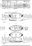 Valeo 601286 комплект тормозных колодок, дисковый тормоз на SKODA OCTAVIA (5E3)