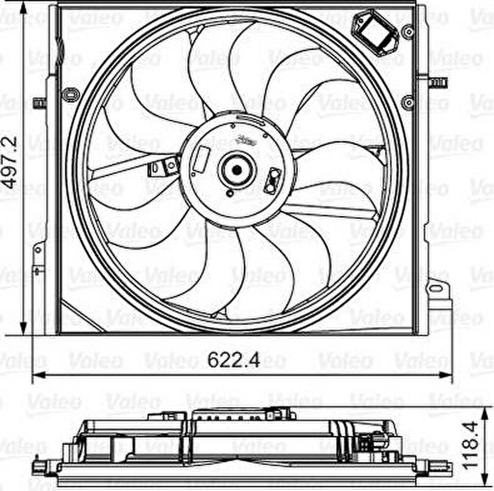 Valeo 698582 вентилятор, охлаждение двигателя на NISSAN QASHQAI (J11, J11_)
