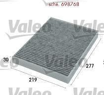 VALEO Фильтр салонный (угольный) VAG Q7/Amarok/Touareg/T5/PORSCHE Cayenne (698768) VALEO Фильтр салонный (угольный) VAG Q7/Amarok/Touareg/T5/PORSCHE Cayenne (698768)