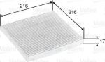 VALEO Фильтр салона Toyota LAND CRUISER (_J12_) 3.0D-4.0i 99->/AVENSIS VERSO 2.0D/PRIUS 1.5i 03/05-/YARIS 1.0-1.3 (8713947010, 698796)